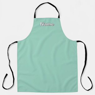 Personalize Cafe Coffee Shop Aqua Apron