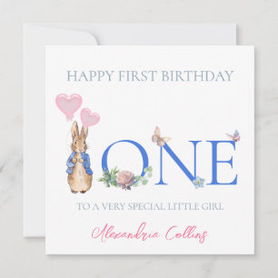 Personalize Child's Name Peter 1st Birthday Card