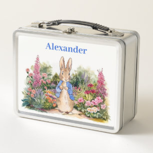 Personalize Child's Name Peter the Rabbit  Metal Lunch Box