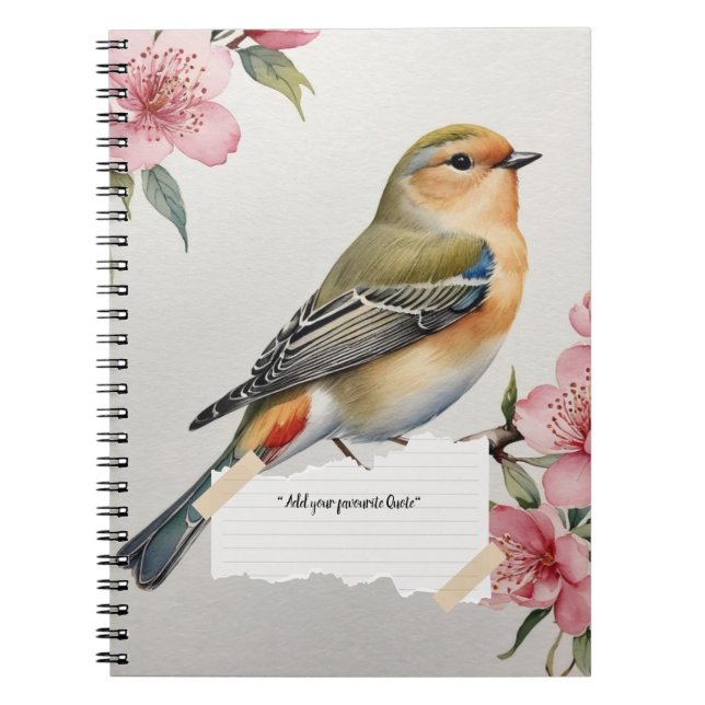PERSONALIZE: Chinoiserie Bird | Notebook (Front)