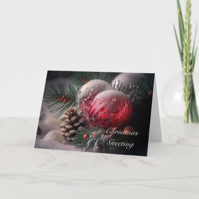 Personalize Christmas Card - Bubbles (Front)