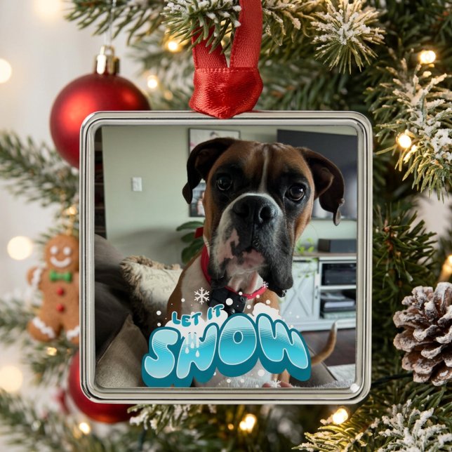 PERSONALIZE CHRISTMAS PET PHOTO Ornament (Creator Uploaded)