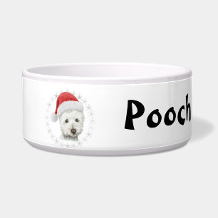 Personalize Christmas Westie Dog Art Bowl