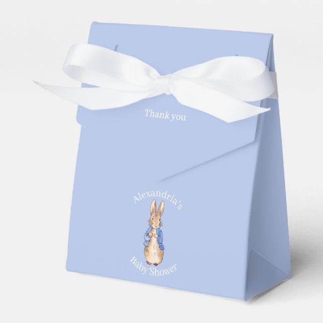 Personalize Classic Rabbit Baby Shower Favour Box (Front Side)