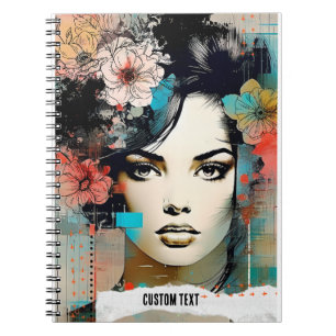 PERSONALIZE: Collage Flowers Notebook Journal