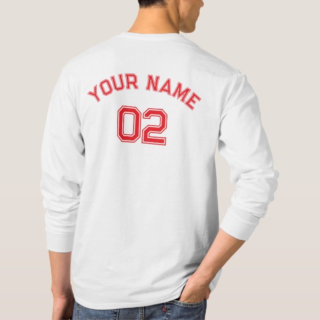 Personalize Create Player Name Number Man Mens  T-Shirt (Back)
