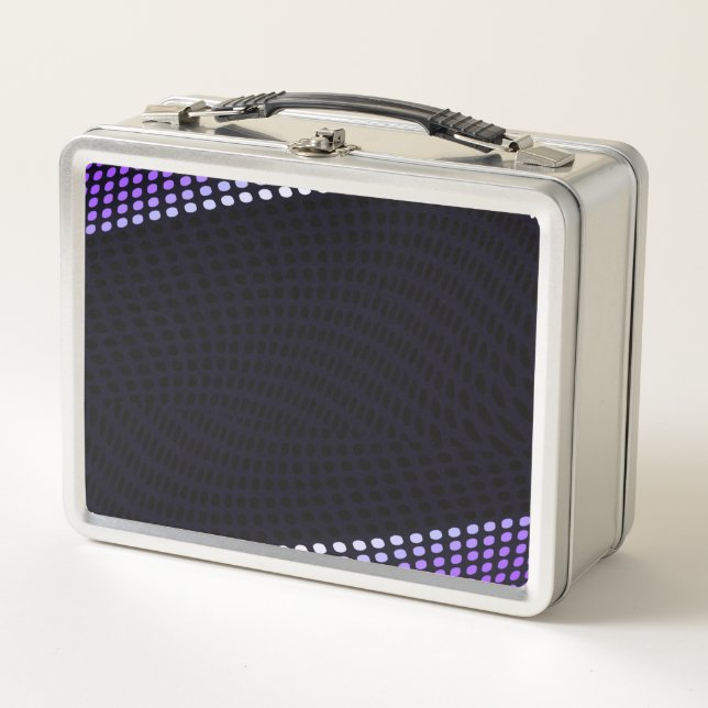 PERSONALIZE - Create Your Own Halftone Edges Metal Lunch Box (Front)