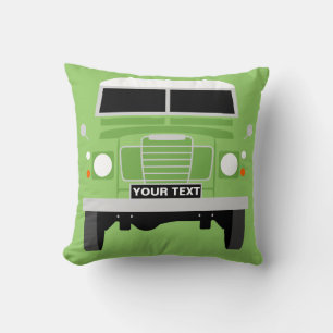 Personalize custom green Land Rover Series 3 Cushion
