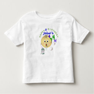 PERSONALIZE Cute Bubbles Happy Birthday for Boy Toddler T-Shirt