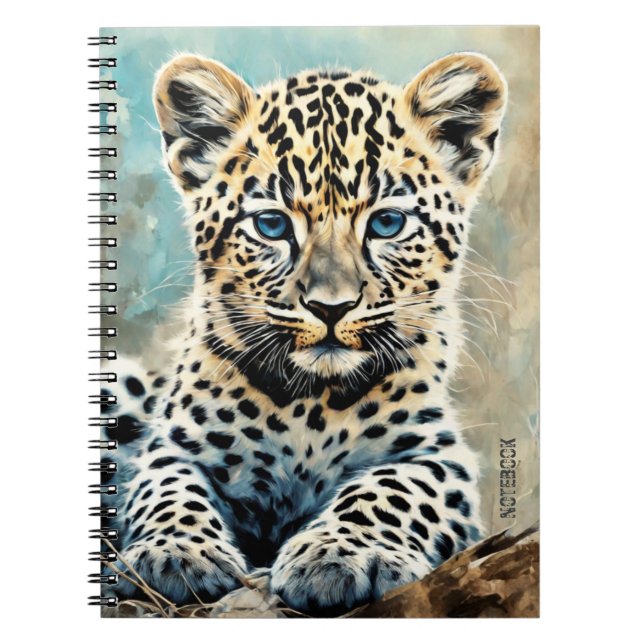 PERSONALIZE: Cute Leopard Cub | Notebook (Front)