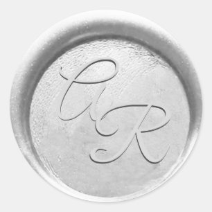 *~* PERSONALIZE Elegant Silver Wax Seal Wedding