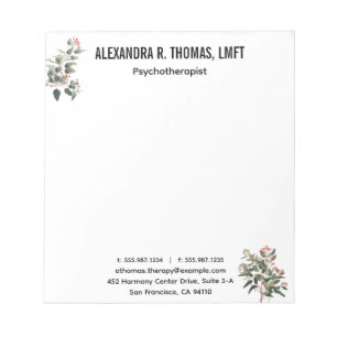 Personalize Eucalyptus therapist professional Notepad