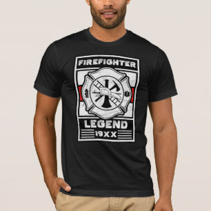 Personalize Firefighter Legend Custom Firefighting T-Shirt