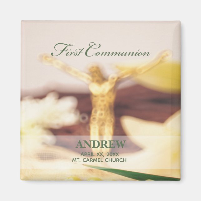 Personalize, First Communion Congratulations Magnet (Front)