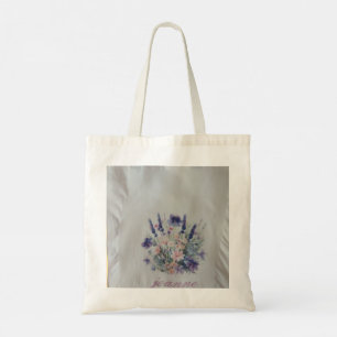 personalize floral tote bag