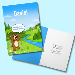 Personalize From Miles Away Get Well Card