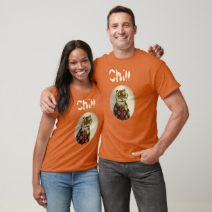 Personalize Fun Chill Tiger  T-Shirt