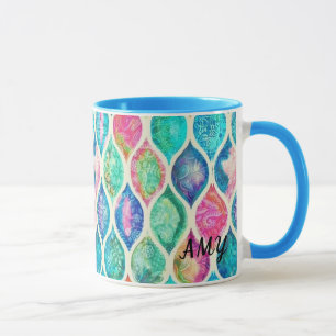 Personalize Gift For Her Coffee Cup w Name Blue
