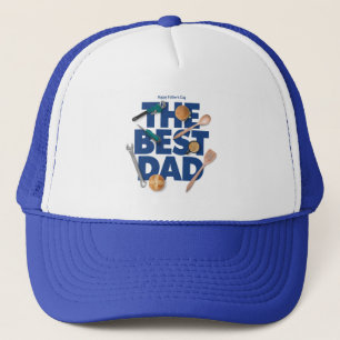Personalize Happy Father's Day   The Best Dad Trucker Hat