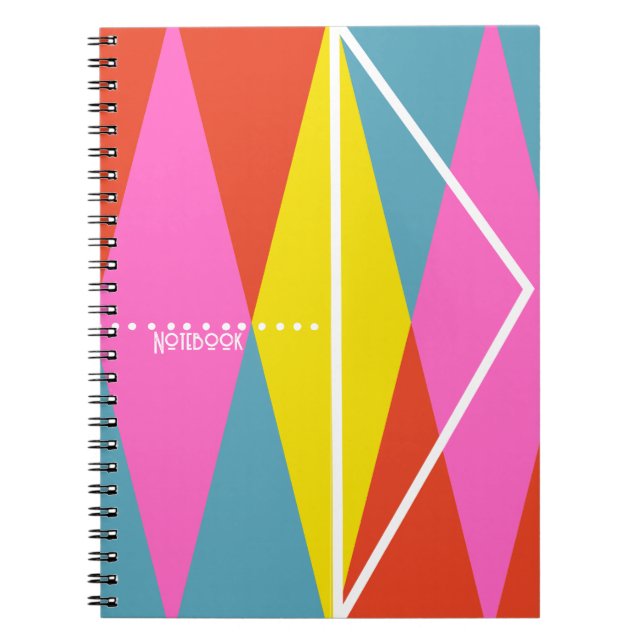 PERSONALIZE: Harlequin Pattern Notebook (Front)