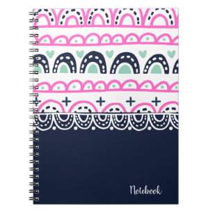 PERSONALIZE: Hearts and Hoops Notebook