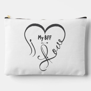 Personalize I Love My BFF • You = ♥ Accessory Pouch