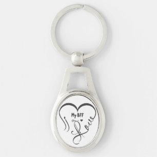 Personalize I Love My BFF • You = ♥ Key Ring