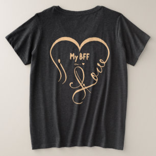 Personalize I Love My BFF • You = ♥ Plus Size T-Shirt