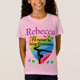 PERSONALIZE I'D RATHER BE DOING GYMNASTICS T SHIRT