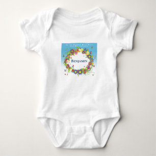 Personalize In The Garden With Bees and Butterflie Baby Bodysuit