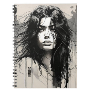 PERSONALIZE: Ink Portrait   Notebook Journal