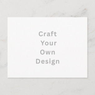 Personalize Invitation, 5.6" L x 4.25" H White Postcard