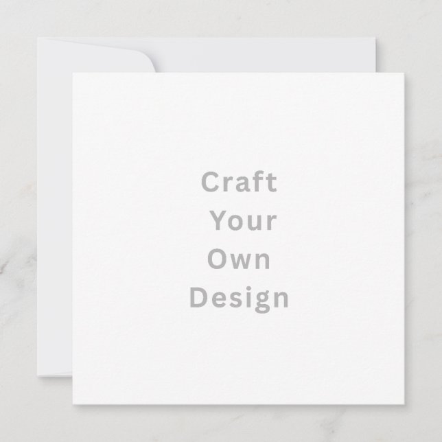 Personalize Invitation, Size: 5.25" x 5.25 White  (Front)