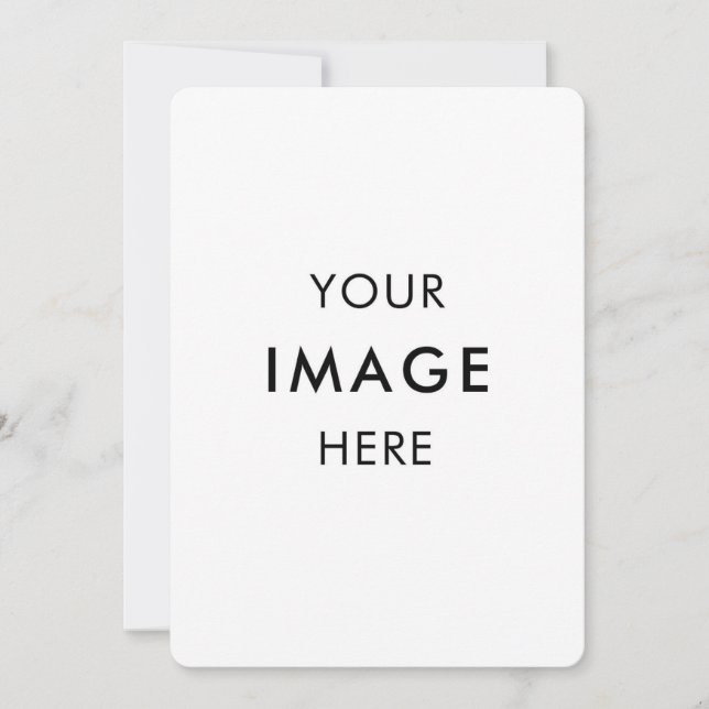  Personalize Invitation, Size: 5" x 7" Paper White Invitation (Front)