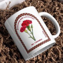 Personalize January Birth Month Flower Coffee Mug