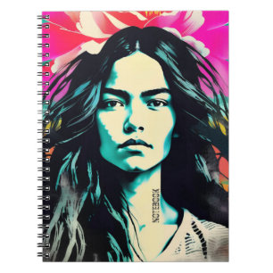 PERSONALIZE: Linoprint Portrait   Notebook