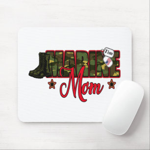 Personalize Marine Mom with Dog Tag Mouse Pad