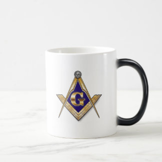 PERSONALIZE MASONIC SQUARE AND COMPASS MAGIC MUG