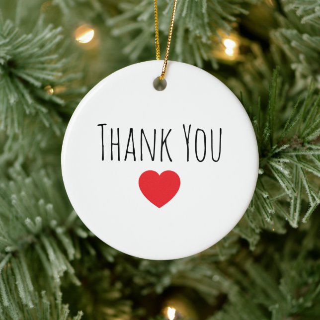 Personalize Message Thank you Ceramic Tree Decoration (Tree)