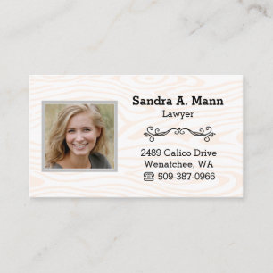 Personalize Minimalist Wood Standard 3.5"x2" Busin Business Card