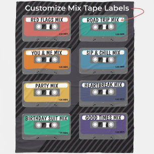 Personalize Mixtape  Fleece Blanket