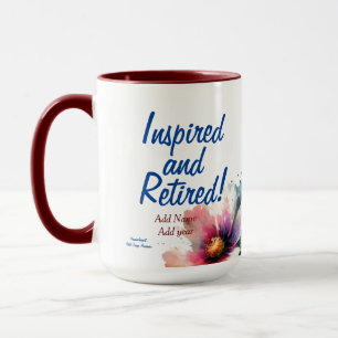 Personalize Modern Inspired and Retired Gift Mug