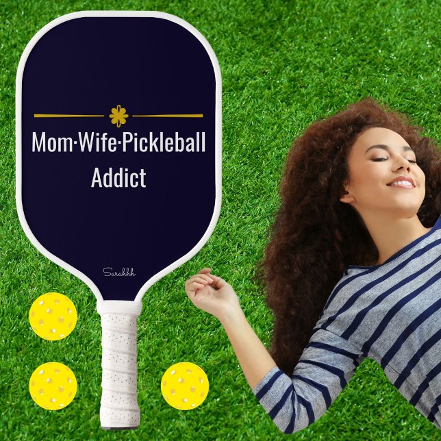 Personalize Mom Wife Pickleball Addict Custom Name Paddle (Creator Uploaded)
