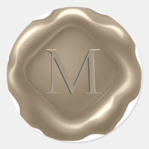 *~* PERSONALIZE Monogram Initial Gold Wax Seal