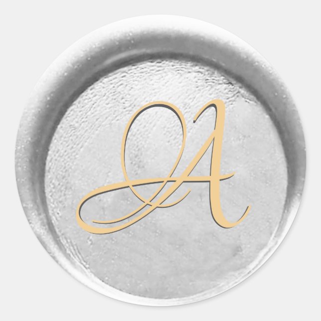 *~* PERSONALIZE Monogram Silver and Gold Wax Seal (Front)