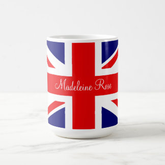 Personalize Name British National Flag  Coffee Mug