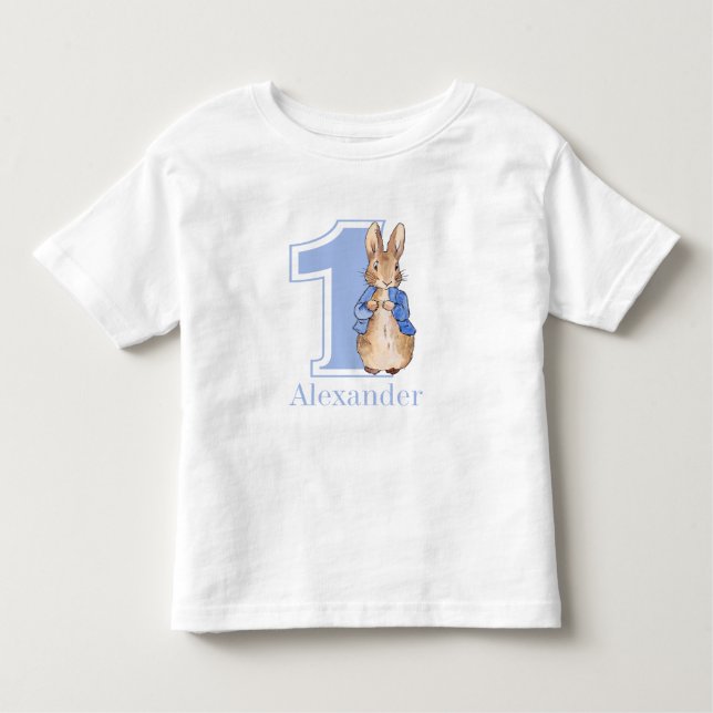 Personalize Name Peter the Rabbit 1st Birthday  Toddler T-Shirt (Front)