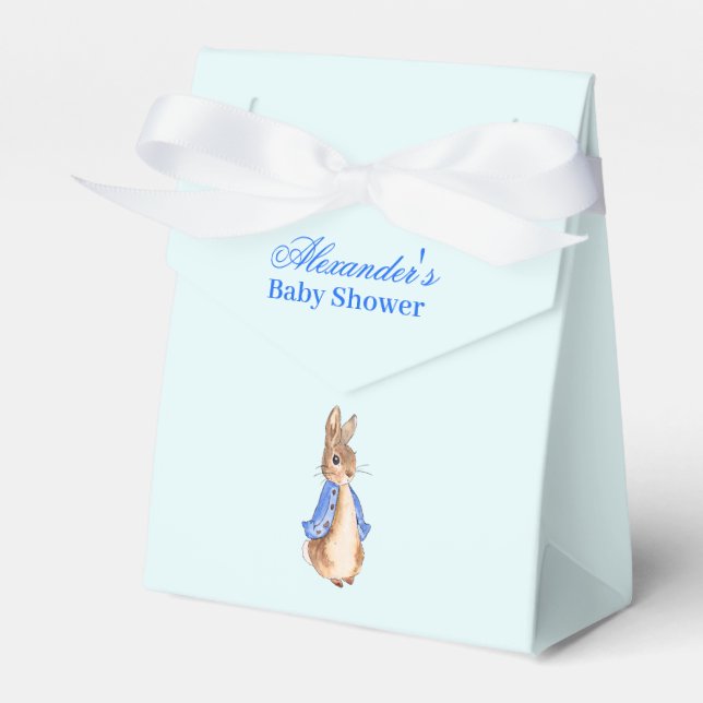 Personalize Name Peter the Rabbit Baby Shower Favour Box (Front Side)