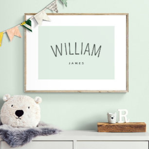 Personalize Name Playroom Decor Gender Neutral Boy