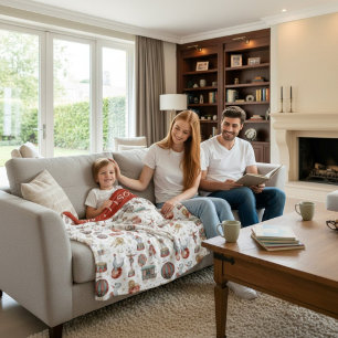 personalize Nostalgic Vintage Circus Pattern  Fleece Blanket